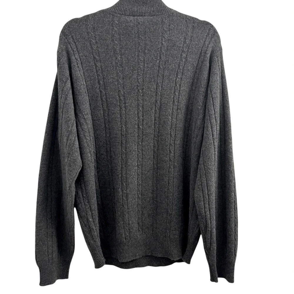 Jos. A. Bank‎ Signature Collection 100% Cashmere Charcoal Quarter Zip L